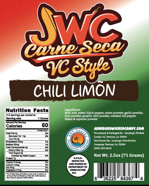 JWC VC STYLE CARNE SECA CHILI LIMÓN 2.5oz Bag